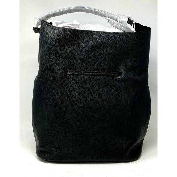 Burberry Black Tasseled Pebbled-Leather Drawstring Bucket Bag NWT - Picture 10 of 16